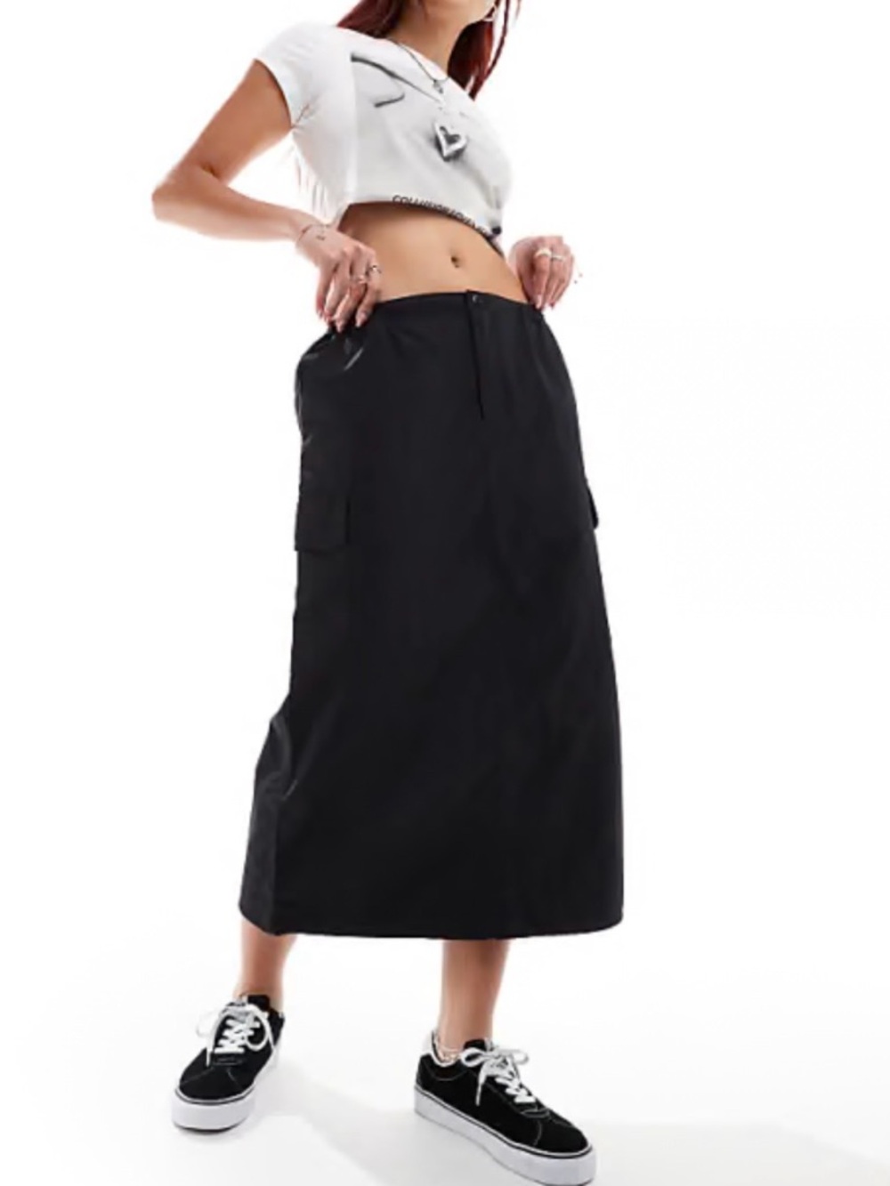 VANS Riley Parachute Cargo MIDI Skirt sz XS NEW!